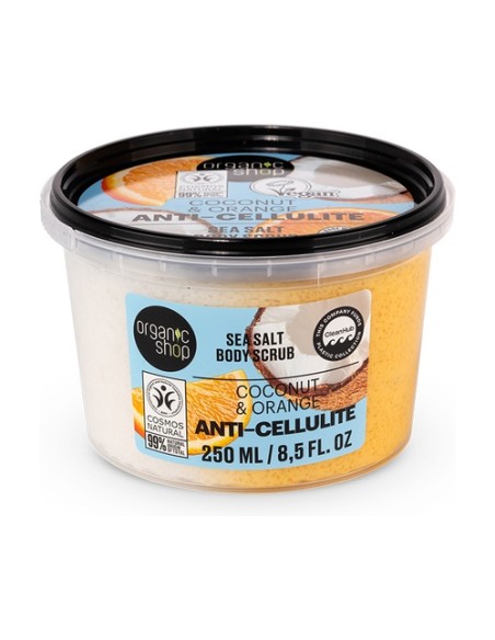 Exfoliante corporal anticelulítico 250 ml de crema Organic Shop