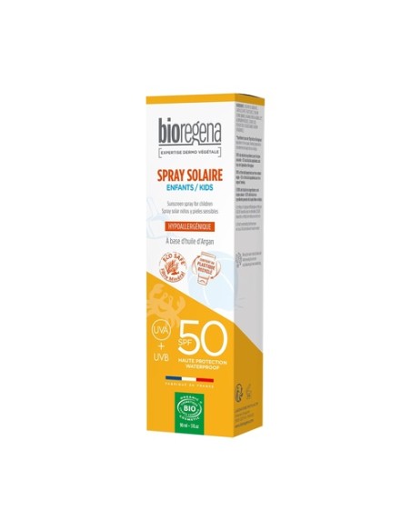 Spray Solar Niños Pieles Sensibles SPF50 Bio 90 ml Bioregena