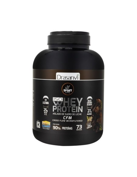 Whey protein aislado doble chocolate 2200 g de polvo Drasanvi