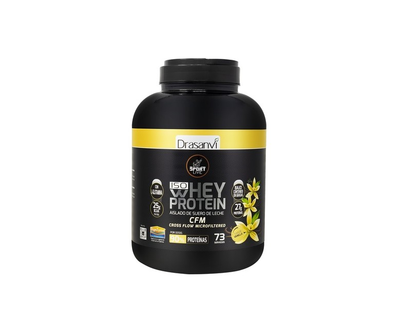 Whey protein aislado vainilla sport live 2,2 kg de polvo (Vainilla) Drasanvi