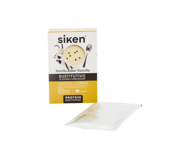 Siken Sustitutivo Natillas Vainilla 6 sobres de 50g Siken