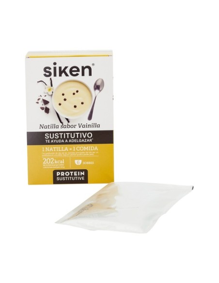 Siken Sustitutivo Natillas Vainilla 6 sobres de 50g Siken