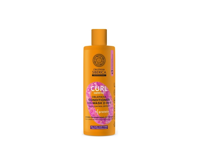 Acondicionador co-wash con proteínas curl control Oblepikha O 400 ml Natura Siberica