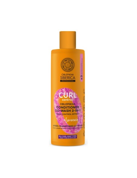 Acondicionador co-wash con proteínas curl control Oblepikha O 400 ml Natura Siberica