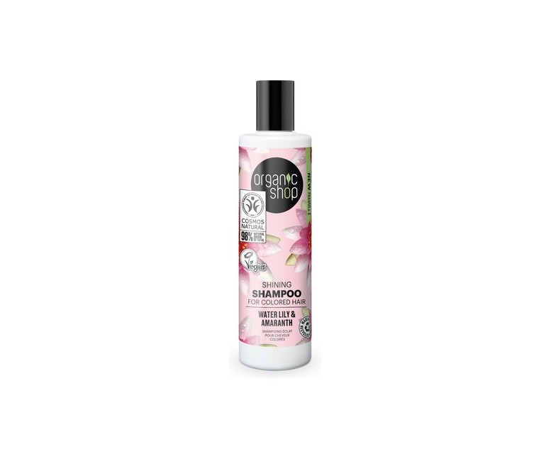 Champú cabellos teñidos Lirio de agua y amaranto 280 ml Organic Shop