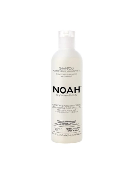 Champú fortalecedor con pimienta negra y menta piperita 250 ml Noah