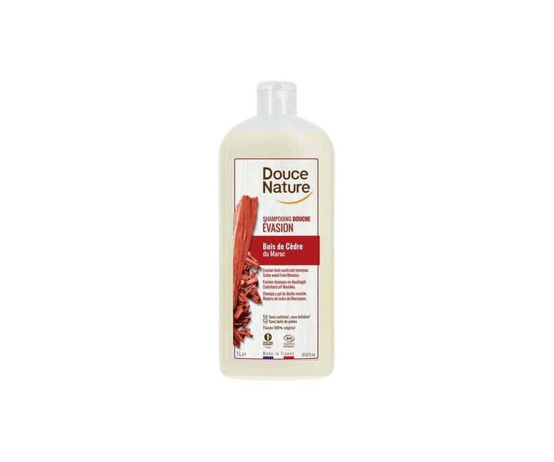 Champú y gel de ducha madera de cedro Marruecos 1 L Douce Nature