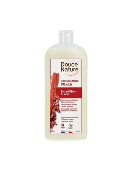 Champú y gel de ducha madera de cedro Marruecos 1 L Douce Nature