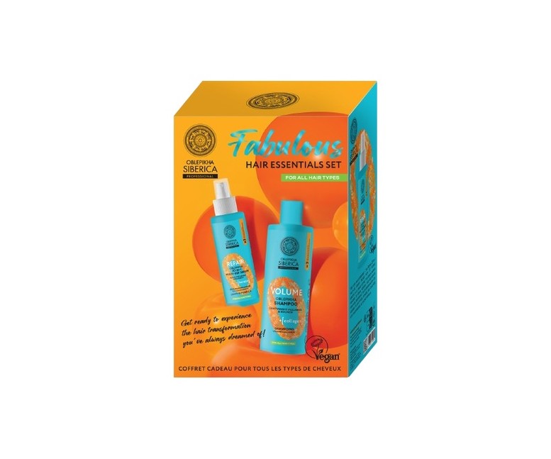 Fabulous hair Oblepikha O: champú voluminizador + sérum multifunción 400 ml + 200 ml Natura Siberica