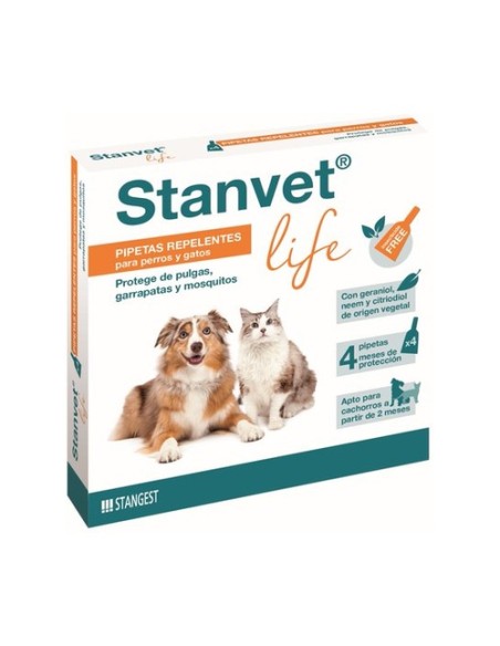 Pipetas Stanvet Life para perros y gatos 4 unidades Stangest