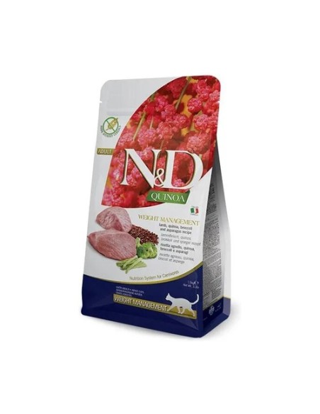 Pienso N&D gato adulto control de peso quinoa-cordero 5kg 5 kg (Cordero) Farmina