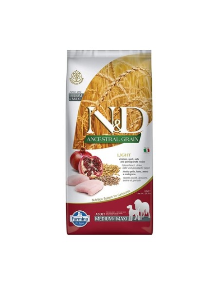 Comida para perros adultos N&D medium-maxi Ancestral grain 12 kg Farmina
