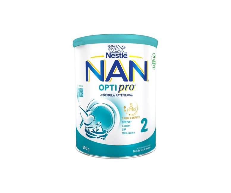 Leche infantil Optipro 2 en polvo, bebé +6m 800 g de polvo NAN