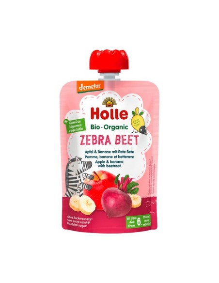 Smoothie zebra beet 6m+ 100 g (Plátano - Manzana) Holle