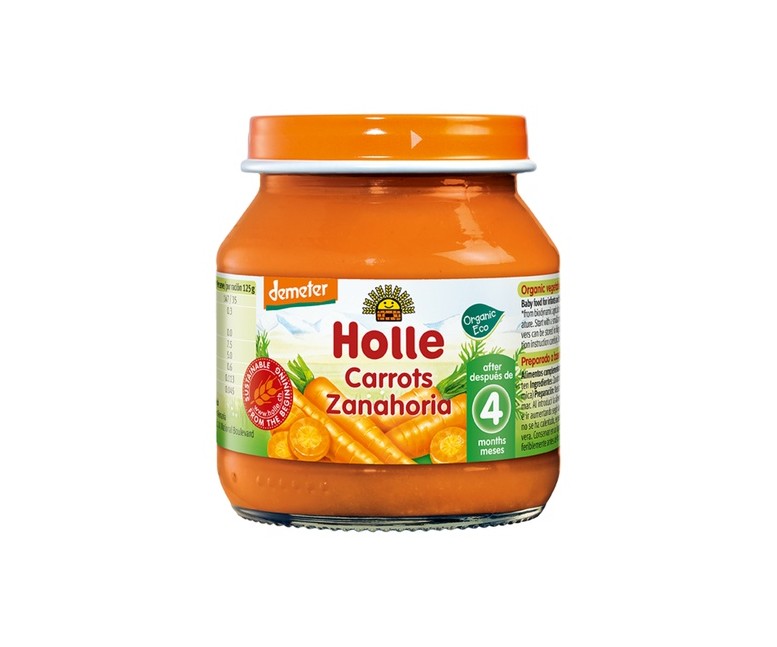 Mini Tarrito Zanahoria Bio 4m+ 125 g (Zanahoria) Holle