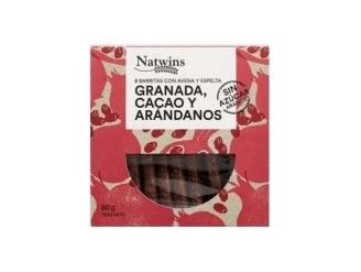 Barritas de granada cacao y arándanos