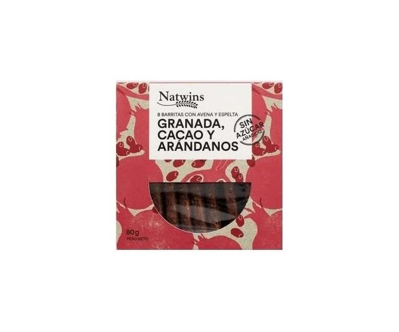 Barritas de granada cacao y arándanos 80 gr NS