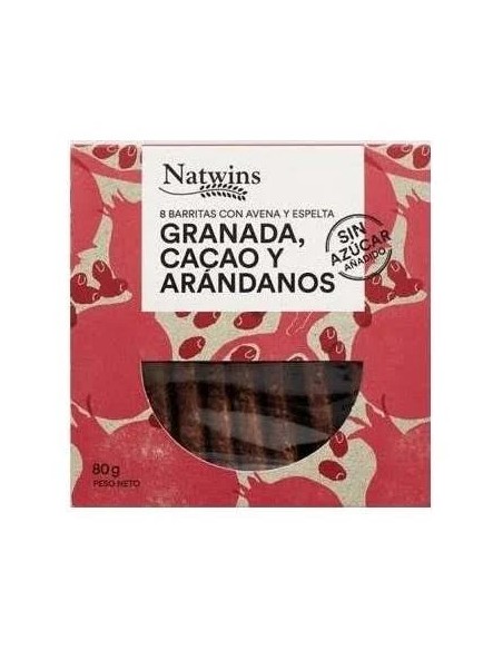 Barritas de granada cacao y arándanos 80 gr NS