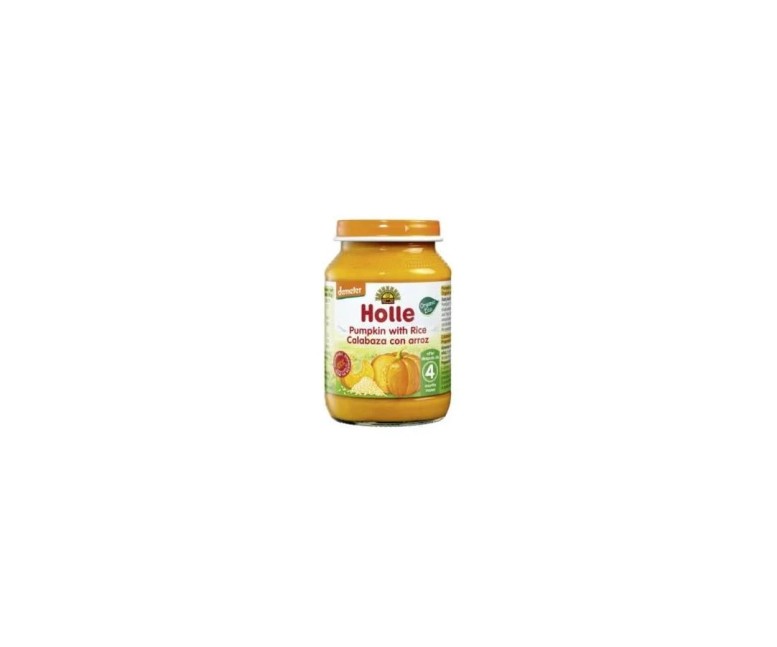 Puré-tarrito calabaza con arroz meses demeter 190 gr Holle