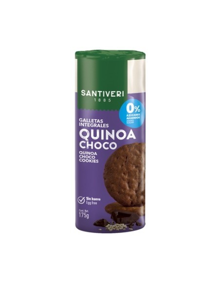 Galletas Digestive Quinoa Choco 0% Azúcares Añadidos 175 g Santiveri
