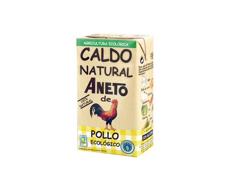 Caldo Natural de Pollo Ecológico 1 L Aneto