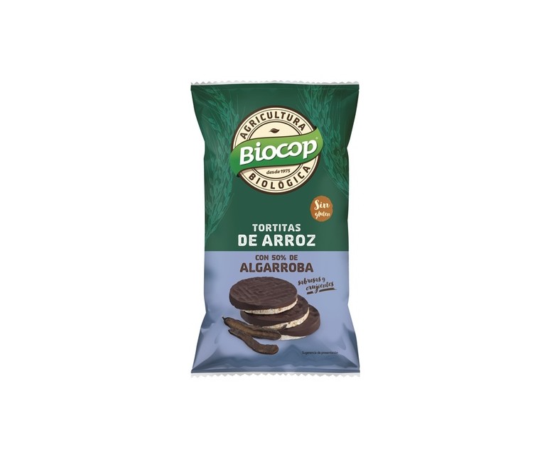 Tortitas Arroz Integral Bio con Algarroba 100 g Biocop