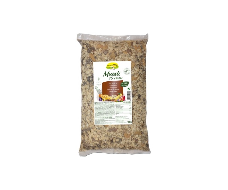 Muesli 10 Frutas Sin Azúcar 1 kg Granovita