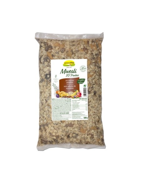 Muesli 10 Frutas Sin Azúcar 1 kg Granovita