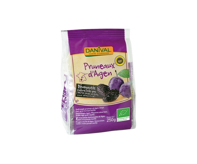 Ciruelas pasas grandes deshuesadas bio 250 g Danival