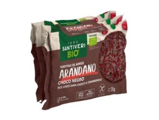 Tortitas de arroz con chocolate y arándano Bio
