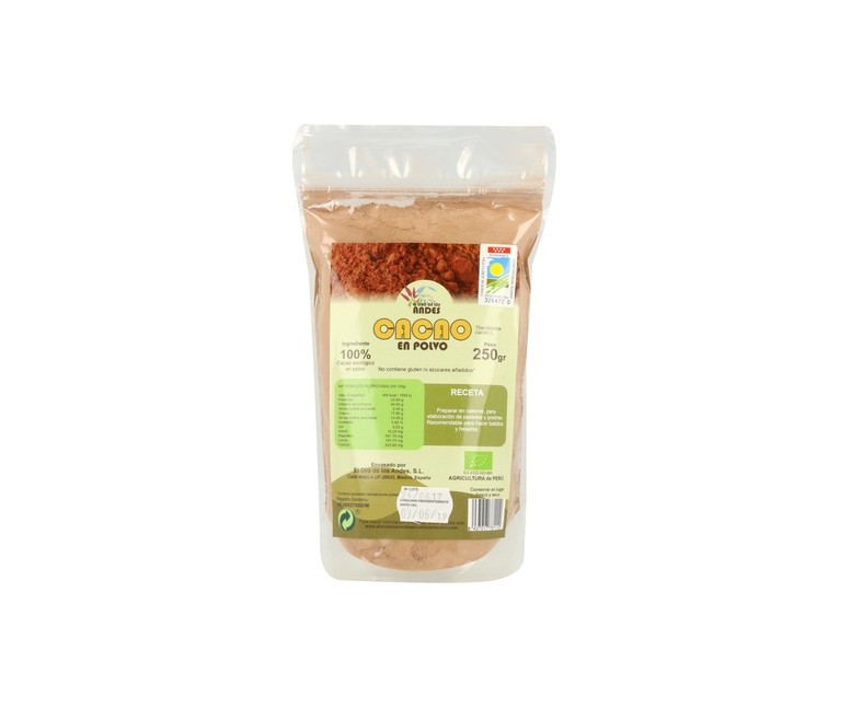 Cacao en Polvo 250 g de polvo El Oro de los Andes