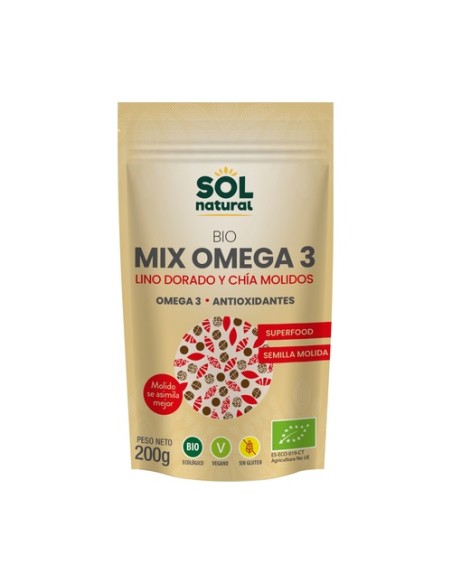 Mix omega 3 lino-chía molidas Bio 200 g Sol Natural