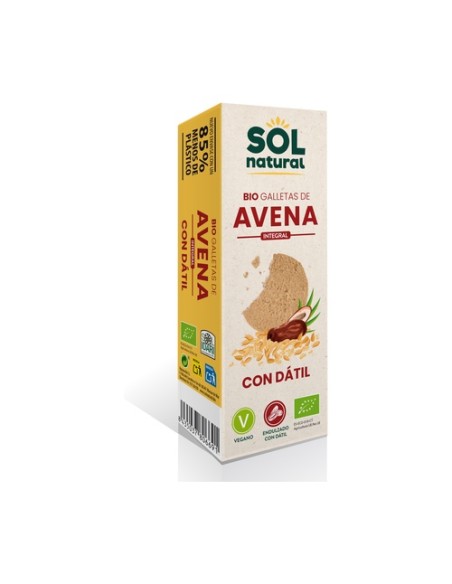Galletas de avena endulzadas con dátil Bio 170 g Sol Natural