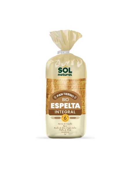 Pan de molde de espelta integral Bio 400 g Sol Natural