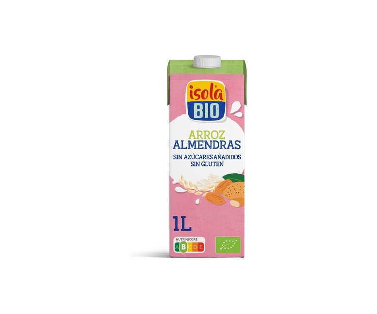 Bebida orgánica de arroz y almendras vegetales 1 L (Almendra) Isola Bio
