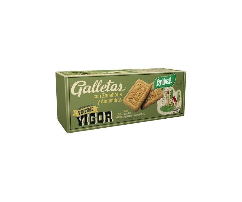 Galletas Zanahoria y Almendra Veganas 240 g Santiveri