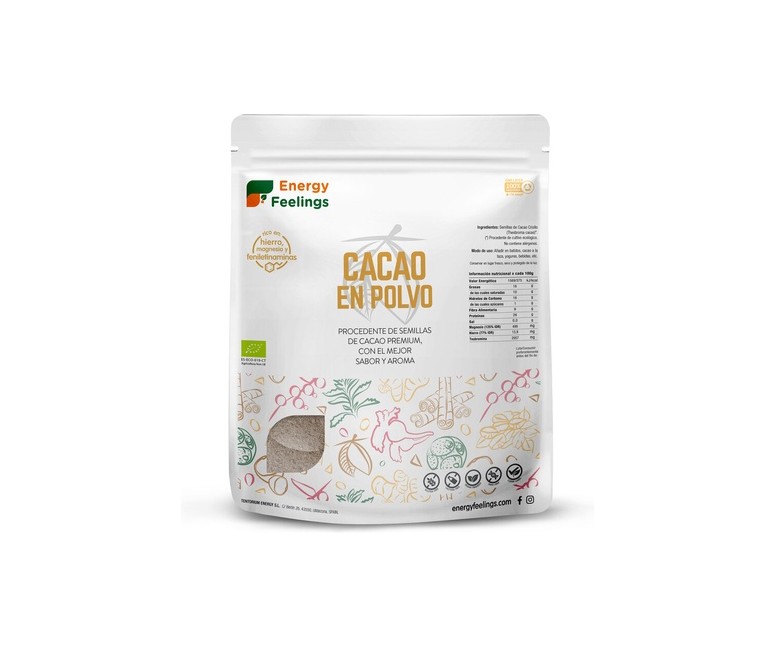 Cacao Ecológico en Polvo 1 kg Energy Feelings