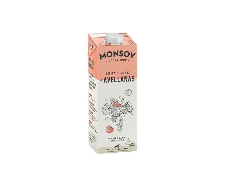Bebida de Arroz con Avellanas Bio 1 L (Avellana) Monsoy