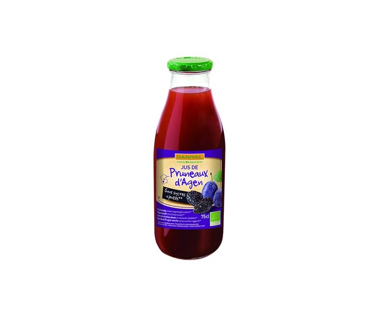 Zumo de Ciruelas de Agen Bio Sin Azúcar 750 ml (Ciruela) Danival