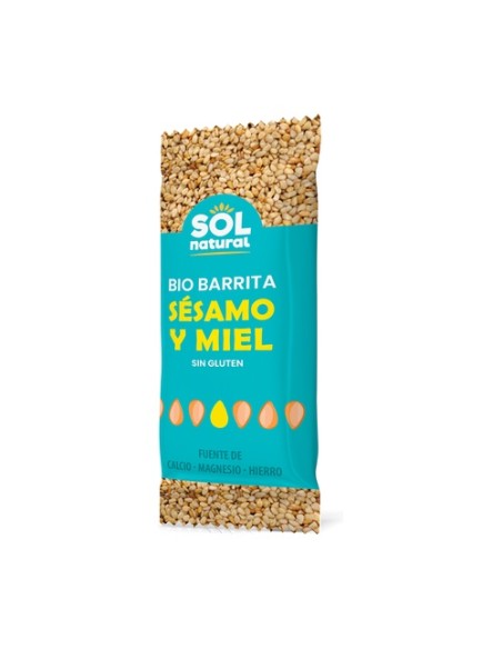 Barrita de sésamo y miel sin gluten 1 barrita de 34g Sol Natural