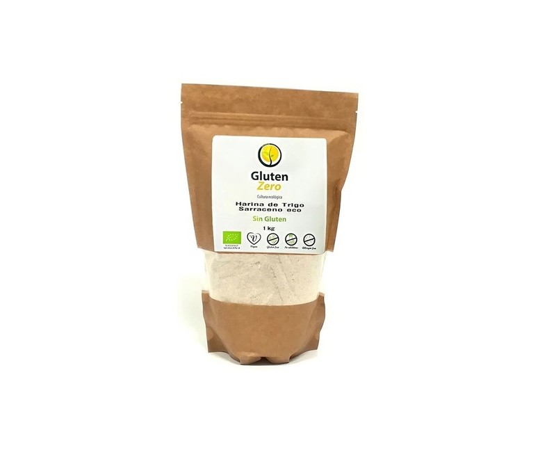 Harina trigo sarraceno sin gluten Eco 1 kg de polvo (Trigo) Gluten Zero