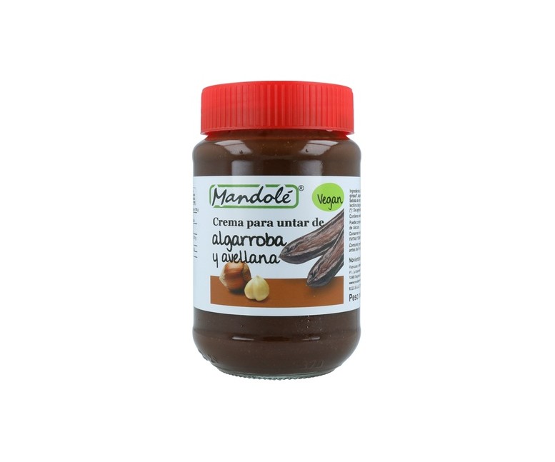 Crema de algarroba y avellana Bio 375 g Mandole
