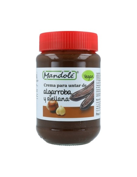 Crema de algarroba y avellana Bio 375 g Mandole
