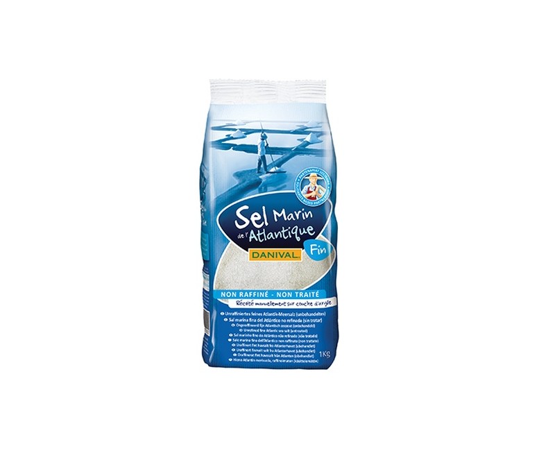 Sal Atlántica Fina Sin Refinar 1 kg Danival