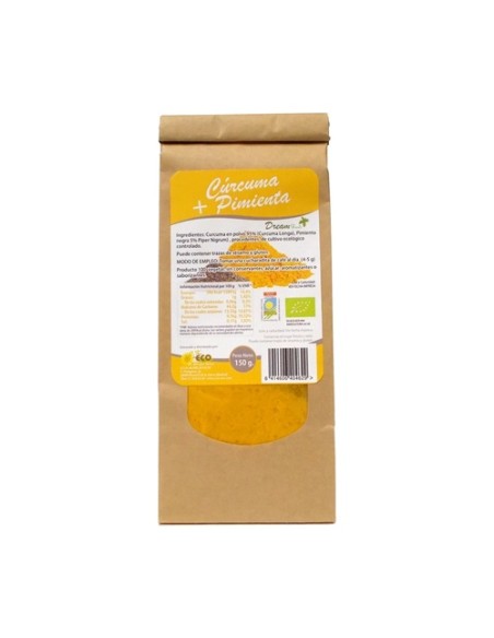 Cúrcuma+pimienta negra polvo Bio 150 g de polvo Dream Foods