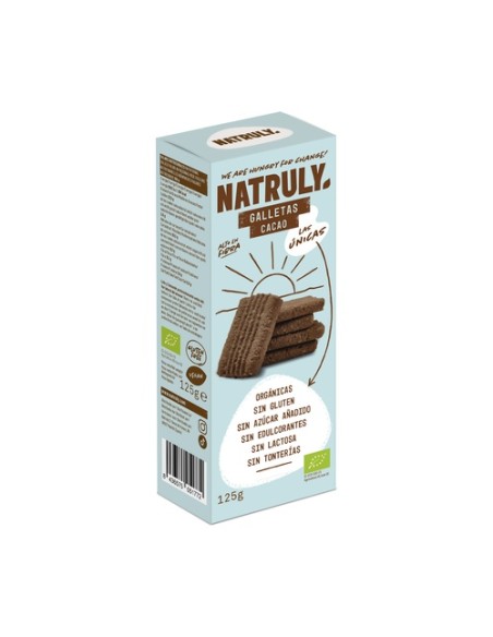 Galletas cookies sabor cacao Bio 125 g Natruly