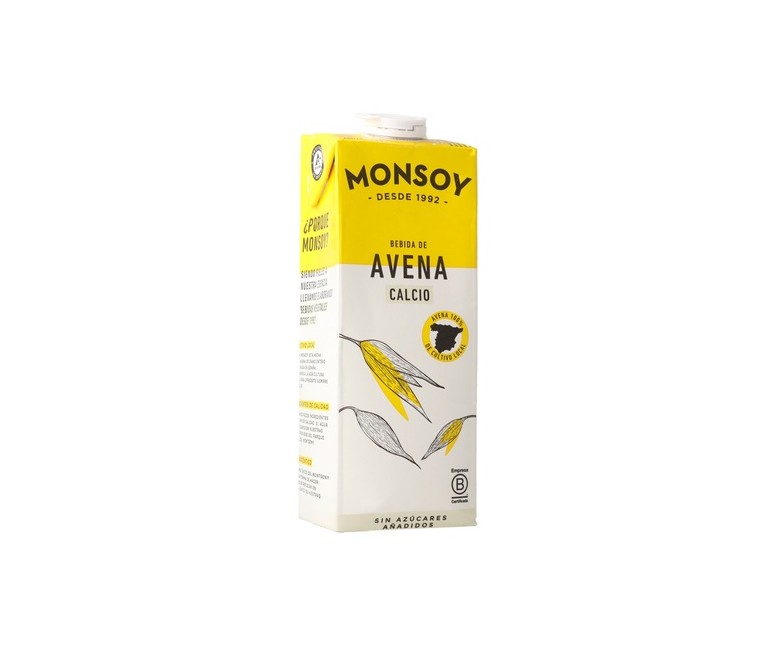 Bebida de avena calcium Bio 1 L (Avena) Monsoy