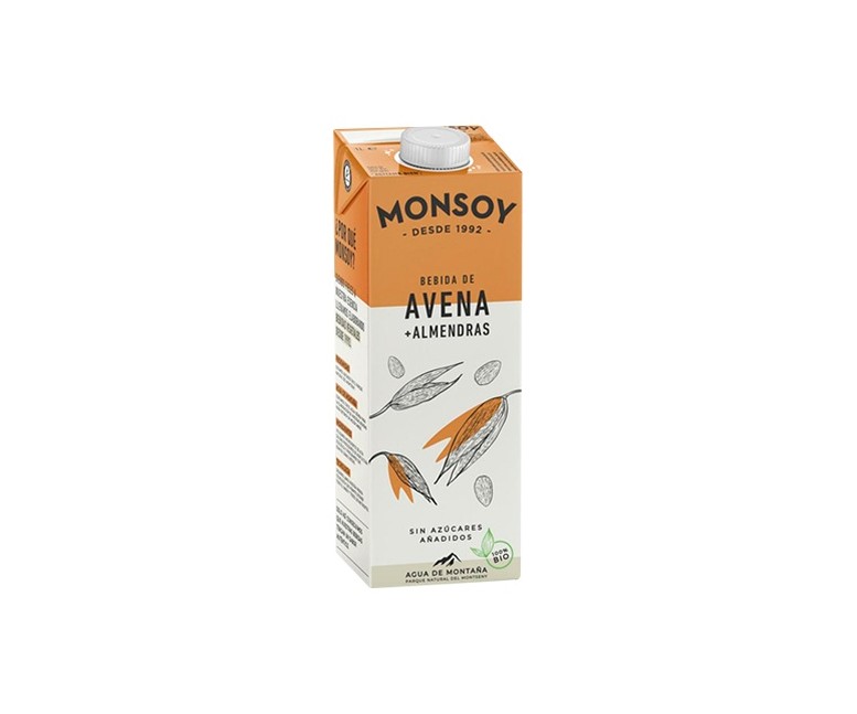 Bebida Avena y Almendra Bio 1 L Monsoy