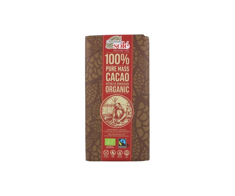 Cacao 100% pasta pura 90 g (Cacao) Chocolates Sole