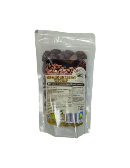 Granos de cacao criollo 150 g El Oro de los Andes